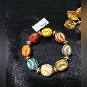 Multi Coloured String Bracelet